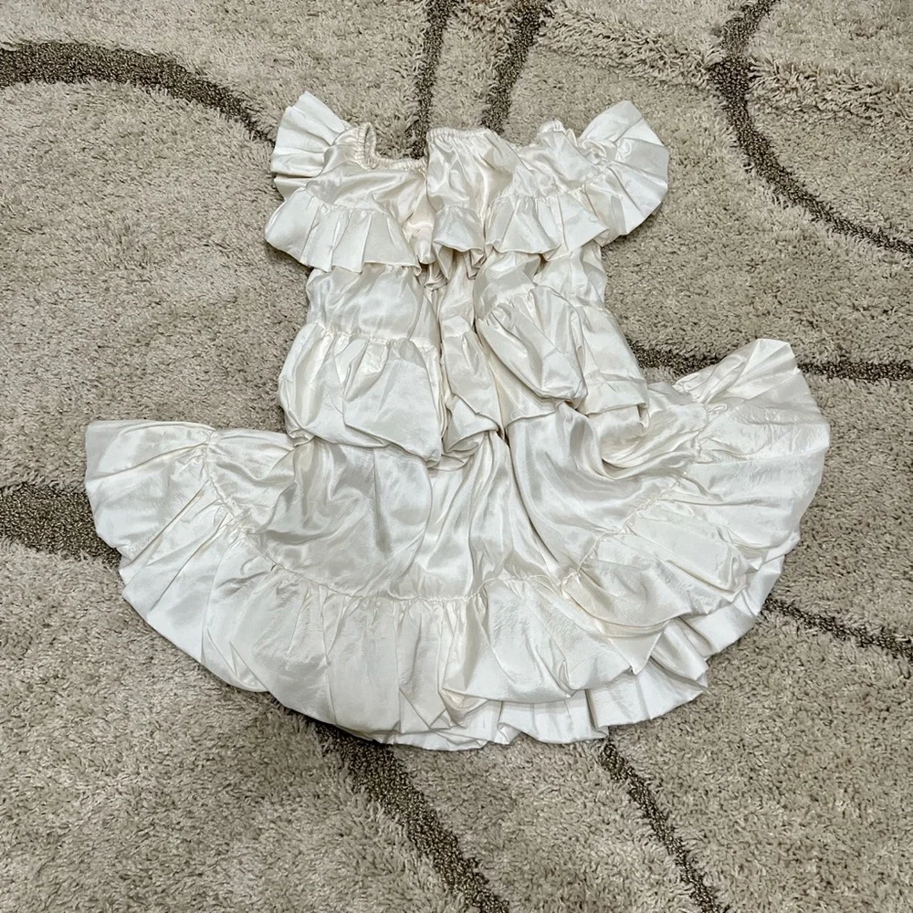 FINAL PRICE. NWT Azeeza Silk Ruffle Tiered Dress - Picture 4 of 6